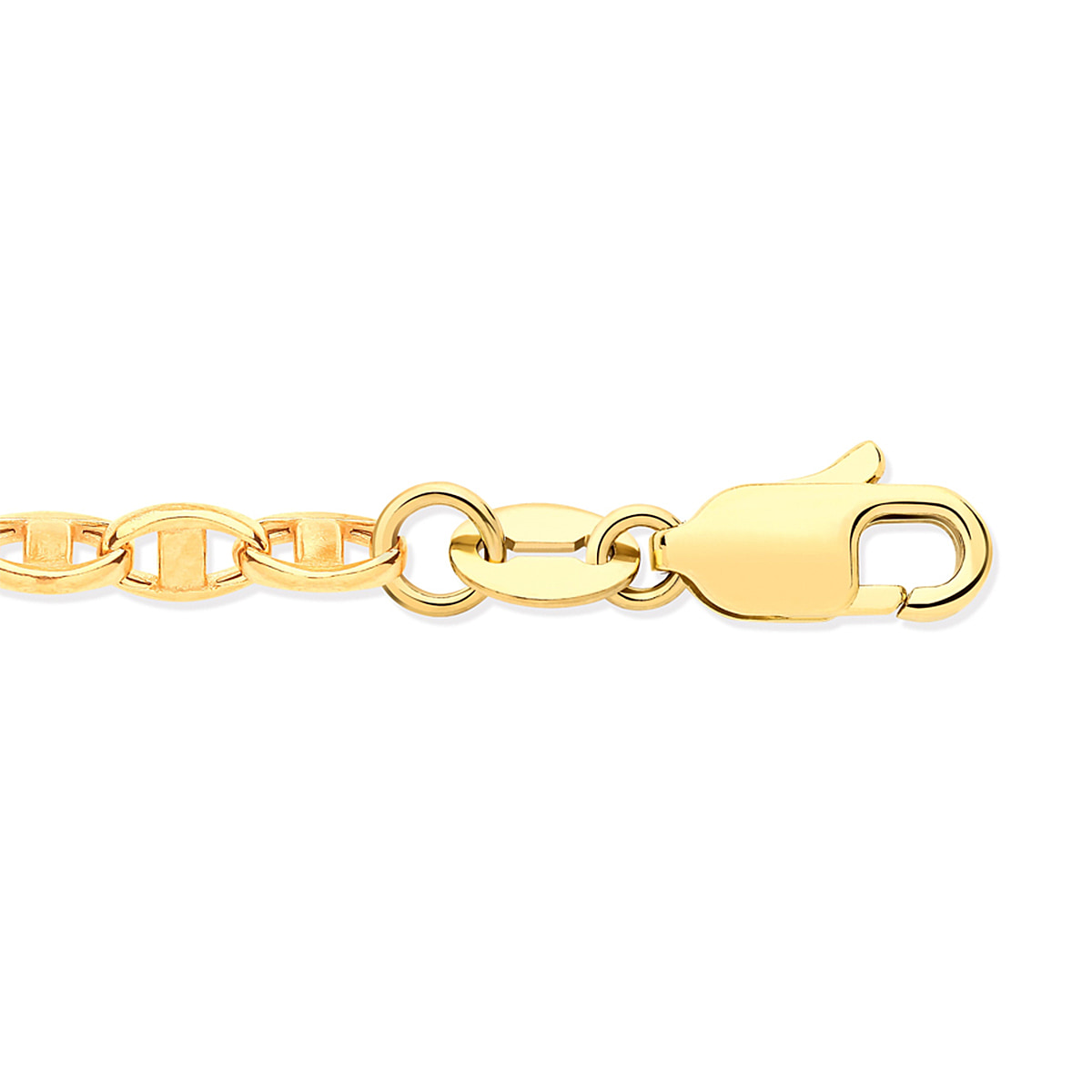 Italian Close Out Deal  - 9K Yellow Gold Mariner Link Necklace (Size - 18)