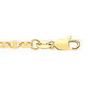 Italian Close Out Deal  - 9K Yellow Gold Mariner Link Necklace (Size - 18)