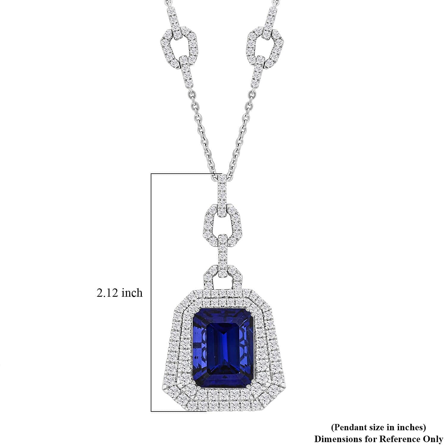 Certified and Appraised RHAPSODY 950 Platinum AAAA Tanzanite, Diamond Necklace 18 Inches 26.07 ct.
