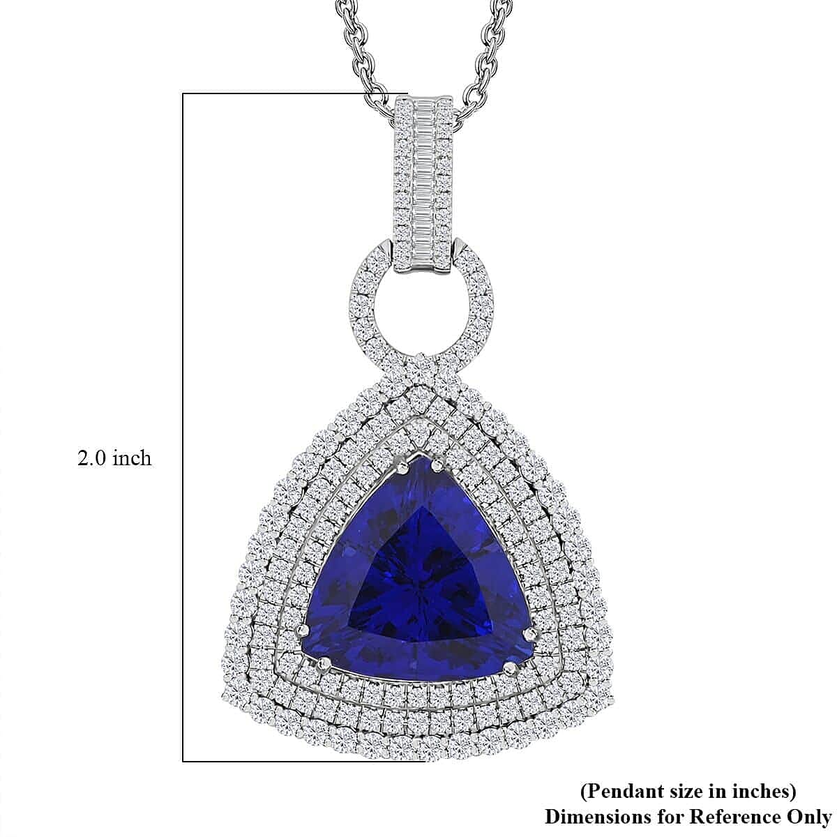 Certified and Appraised RHAPSODY 950 Platinum AAAA Tanzanite, Diamond Necklace 18 Inches 24.39 ct.