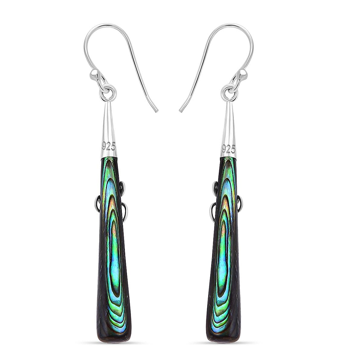 Abalone Shell Hook Earring in Sterling Silver
