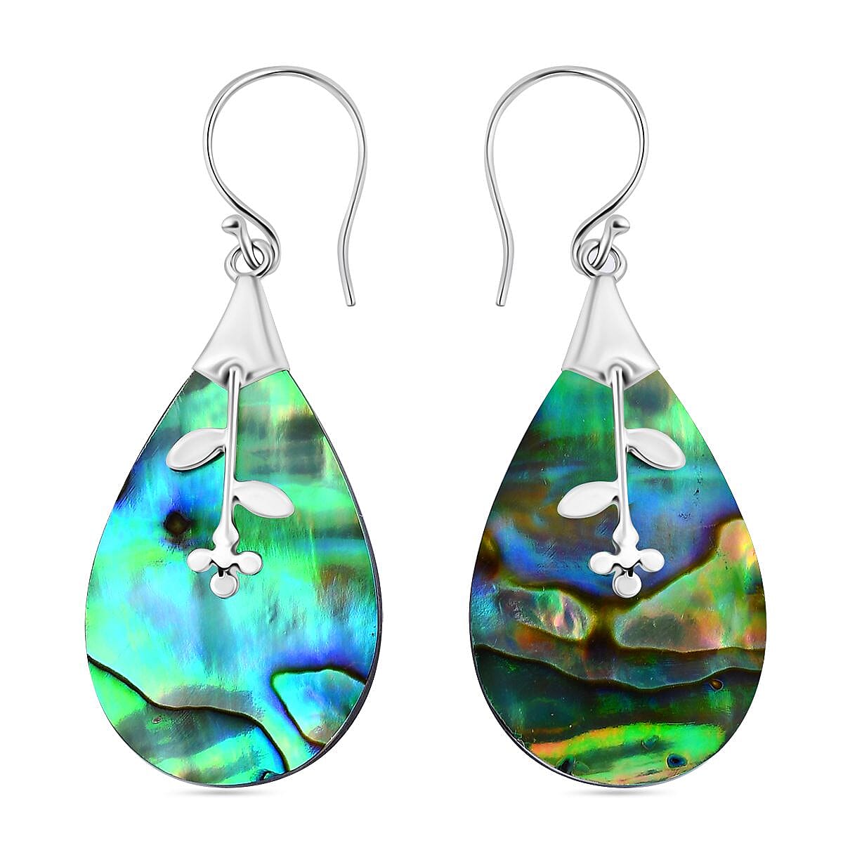 Abalone Shell Hook Earring in Sterling Silver