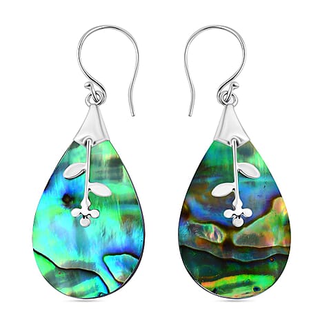 Abalone Shell Hook Earring in Sterling Silver