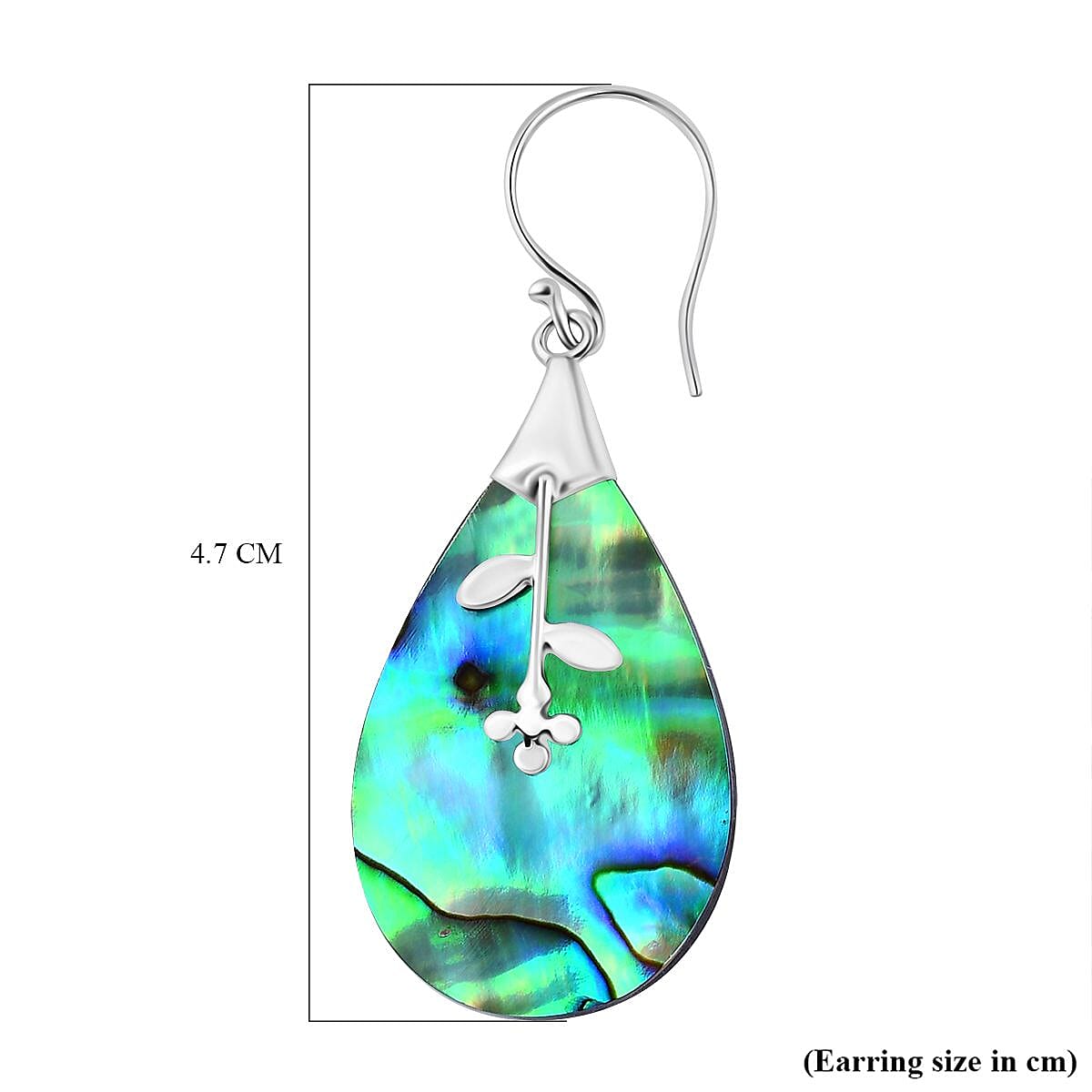 Abalone Shell Hook Earring in Sterling Silver