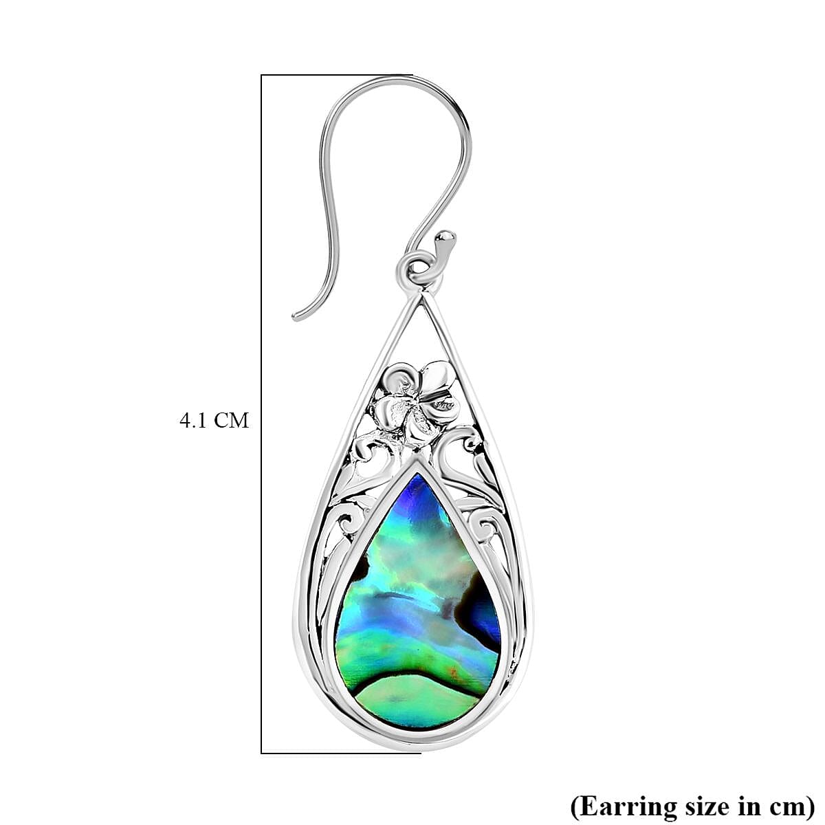 Royal Bali Crystal Bay Collection Abalone Shell Earring Sterling Silver 0.02 ct Royal Bali Crystal Bay Collection Abalone Shell Earring Sterling Silver 0.02 ct