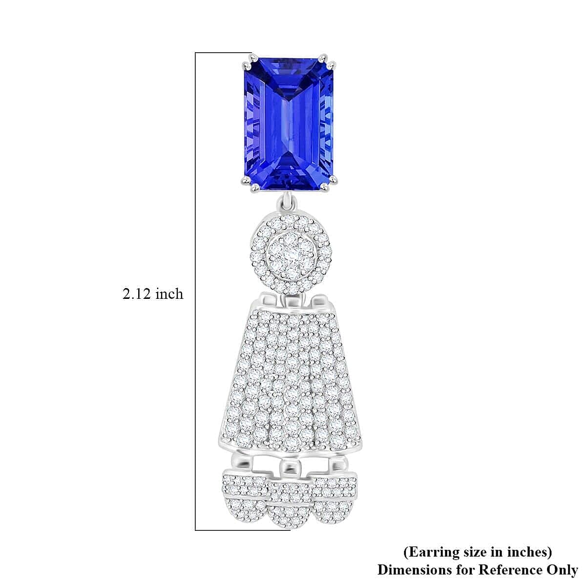 Certified and Appraised RHAPSODY 950 Platinum AAAA Tanzanite, Diamond Dangle Earrings 25.47 ct.