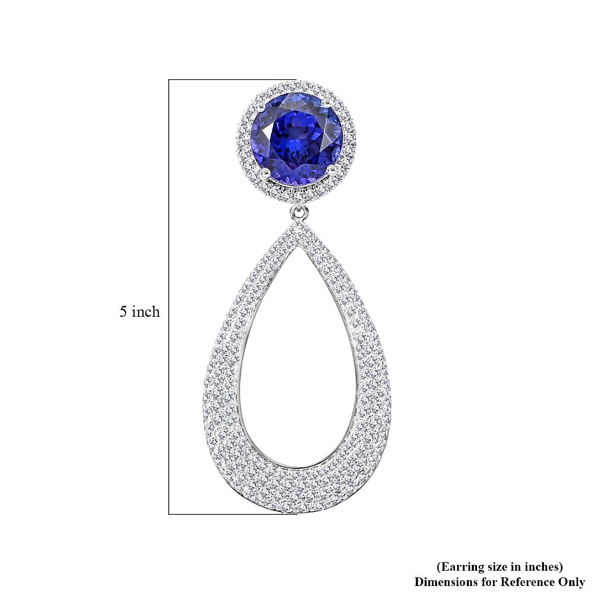 Certified and Appraised RHAPSODY 950 Platinum AAAA Tanzanite, E-F VS Diamond Earrings 18.65 ct.