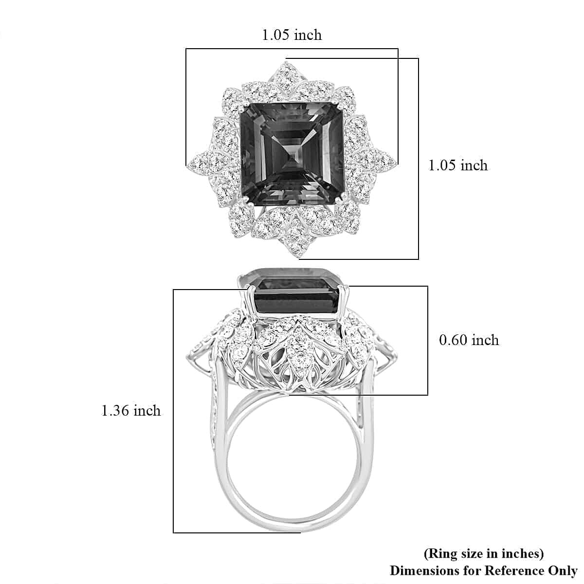 Certified and Appraised RHAPSODY 950 Platinum AAAA Tanzanite and E-F VS Diamond Ring 20.85 ct
