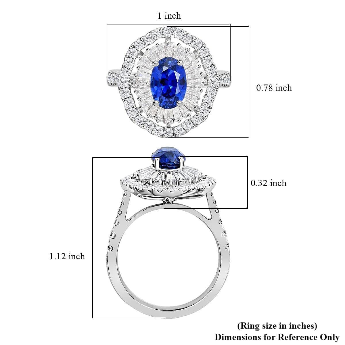 Certified and Appraised RHAPSODY 950 Platinum AAAA Blue Ceylon Sapphire, Diamond Ring 3.75 Ct.