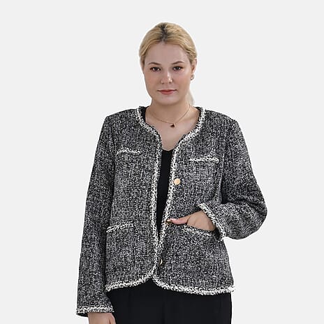 La Marey Tweed Jacket (Size M) - Black
