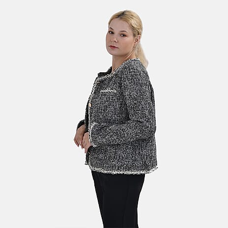 La Marey Tweed Jacket (Size XXL) - Black