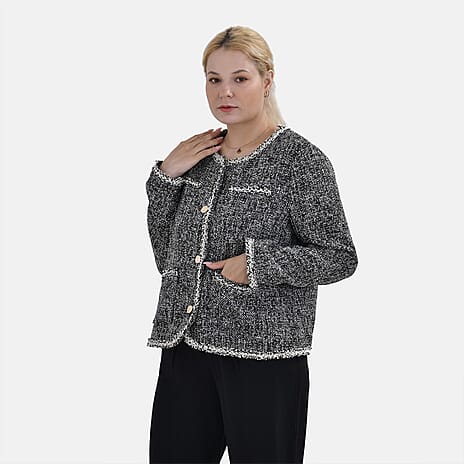 La Marey Tweed Jacket (Size XXL) - Black