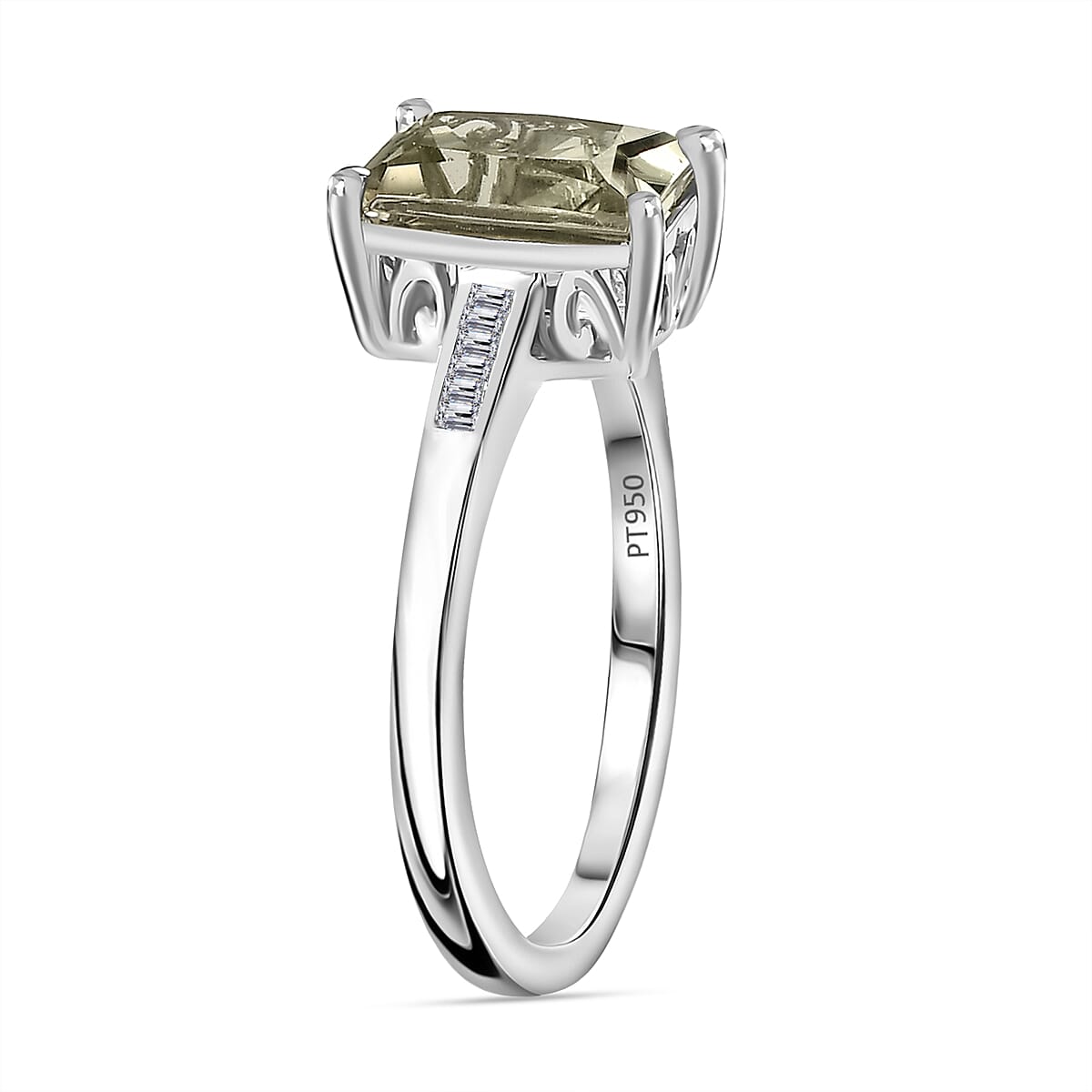 RHAPSODY  950 Platinum AAAA Turkizite & Diamond Ring 2.68 Ct.