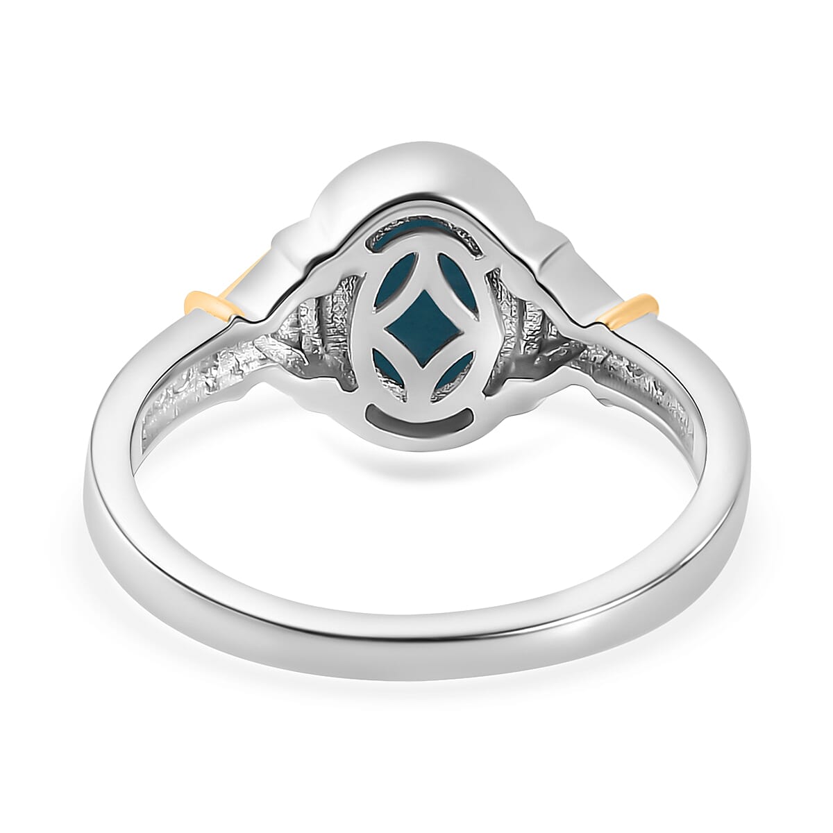 Arizona Sleeping Beauty Turquoise & Natural Zircon Ring in 18K Vermeil YG Plated Sterling Silver 1.18 Ct Arizona Sleeping Beauty Turquoise & Natural Zircon Ring in 18K Vermeil YG Plated Sterling Silver 1.18 Ct