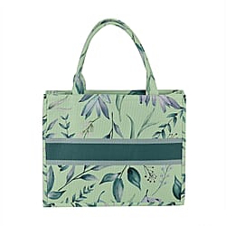 Designer Inspired Closeout - Floral Pattern Tote Bag with Handle Drop -  Multi