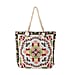 Jute Elephant Printed Tote Bag with Long Handle Drop - Multi