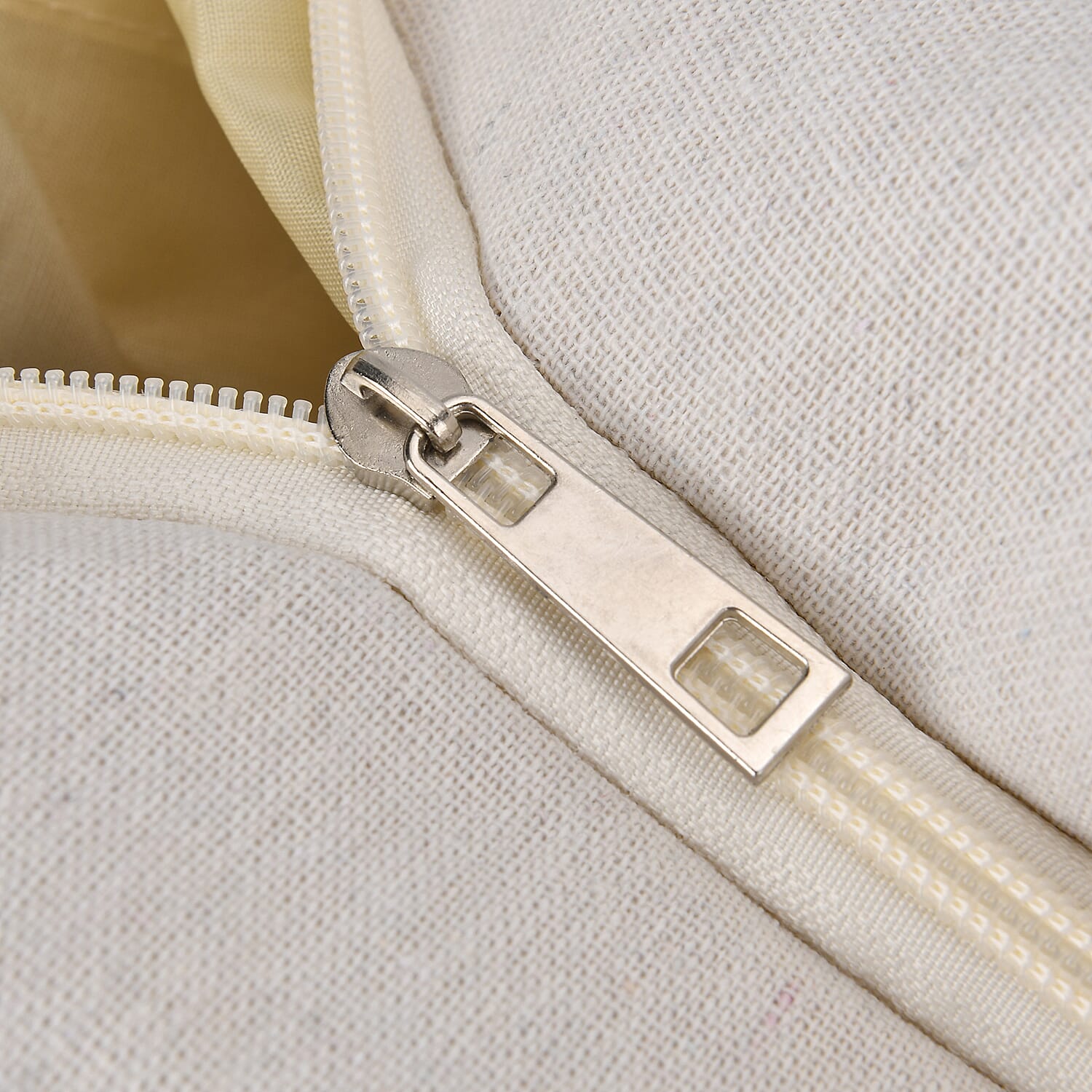 Jute Flower Tote Bag with Zipper Closure - Multicolour