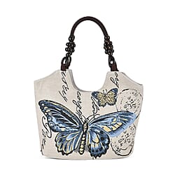 Jute Tote Bag with Zipper Closure