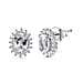 White Topaz  Earring in Platinum Overlay Sterling Silver 2.84 ct  2.136  Ct.