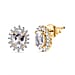 White Topaz  Earring in Platinum Overlay Sterling Silver 2.84 ct  2.136  Ct.