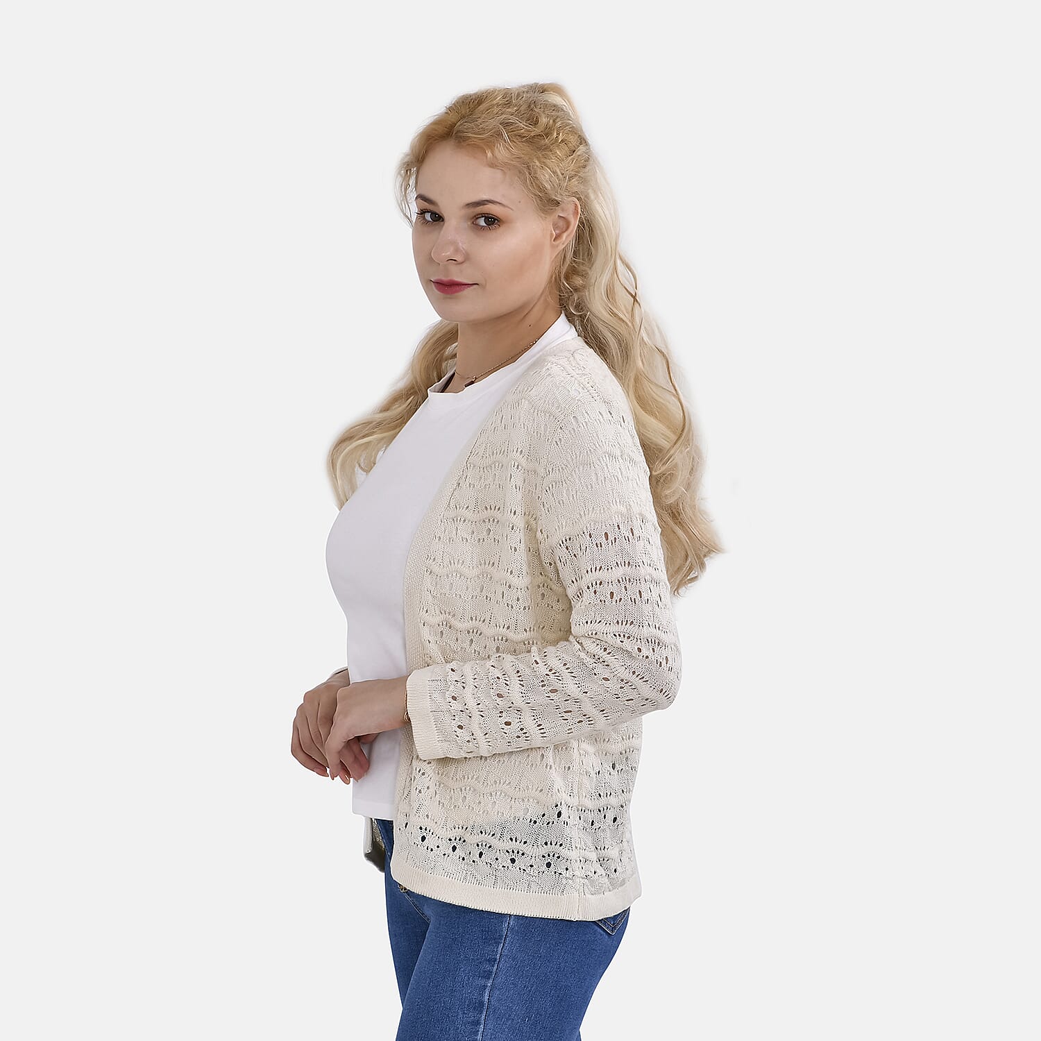 La Marey Knit Bolero (Size L 16-18) - White