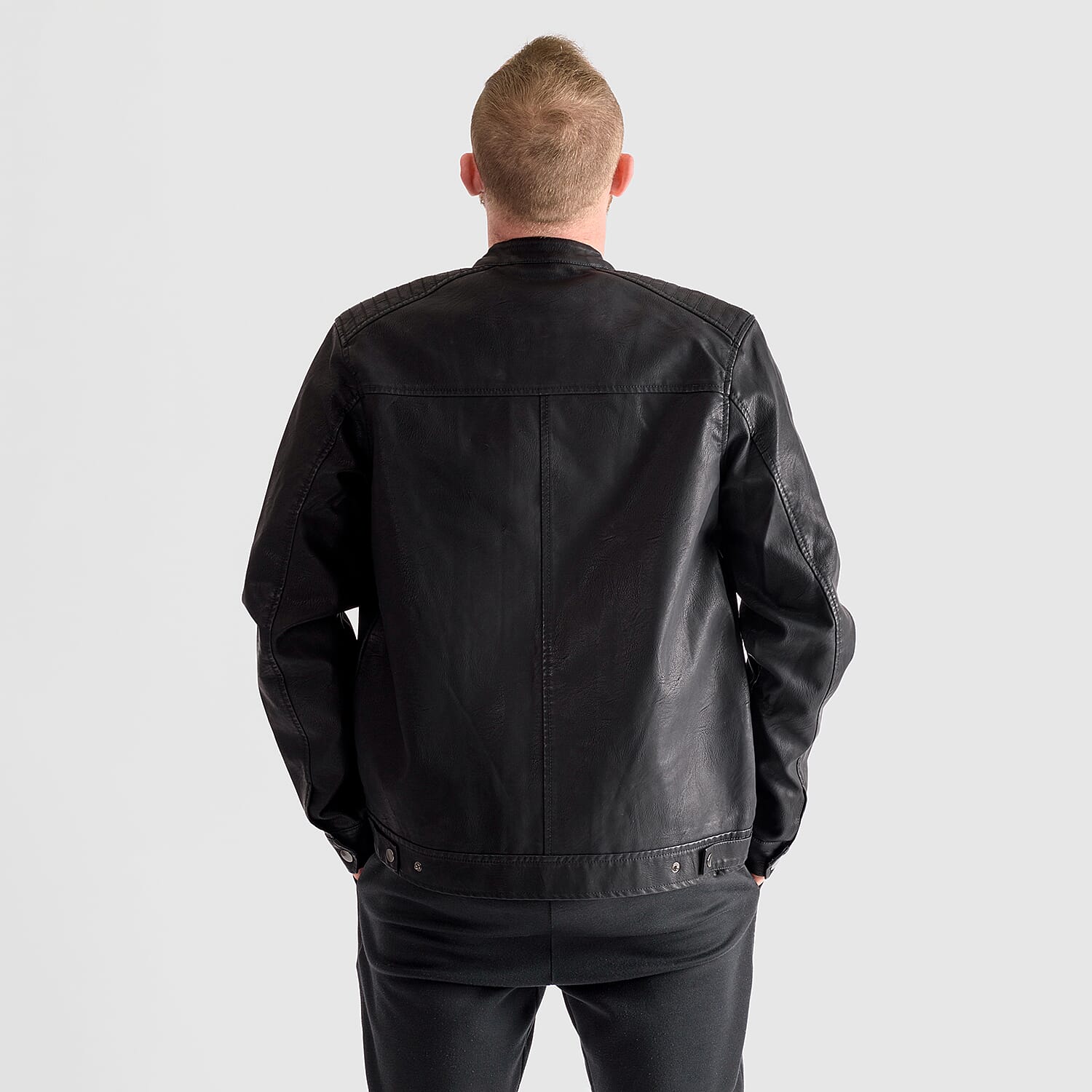 Close Out Deal - Stormhau Mens Leatherette Jacket (Size S) - Black