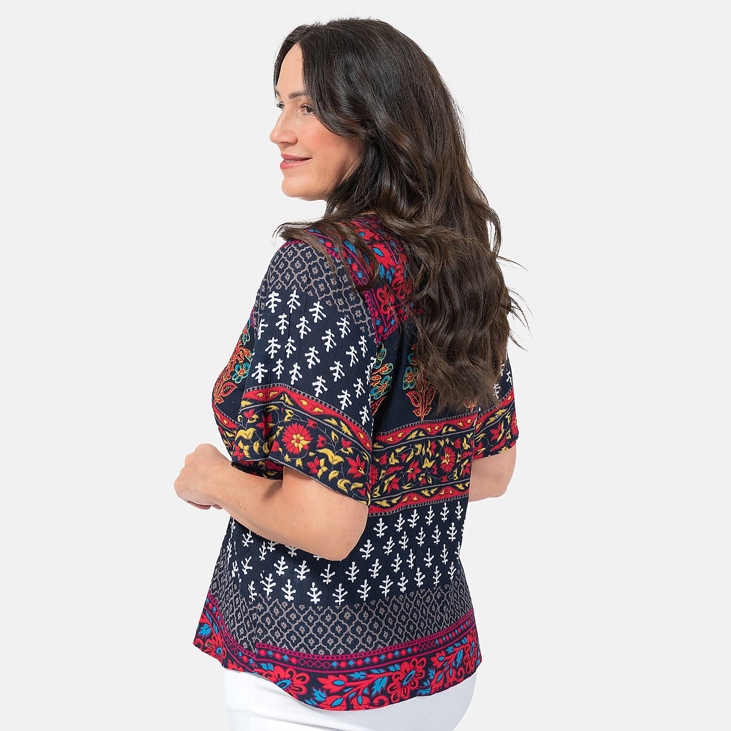 Maison Crinkle Top (Size M) - Multi