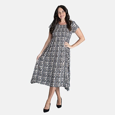 Mudflower Viscose Dress (Size 1x1 cm) - Blue