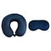 Set of 2 Memory Foam Neck Cushion with Eye Mask - Red