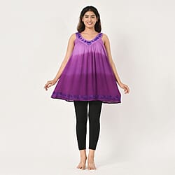 Tamsy Tie Dye Tunic Top (Size - One Size) - Orange