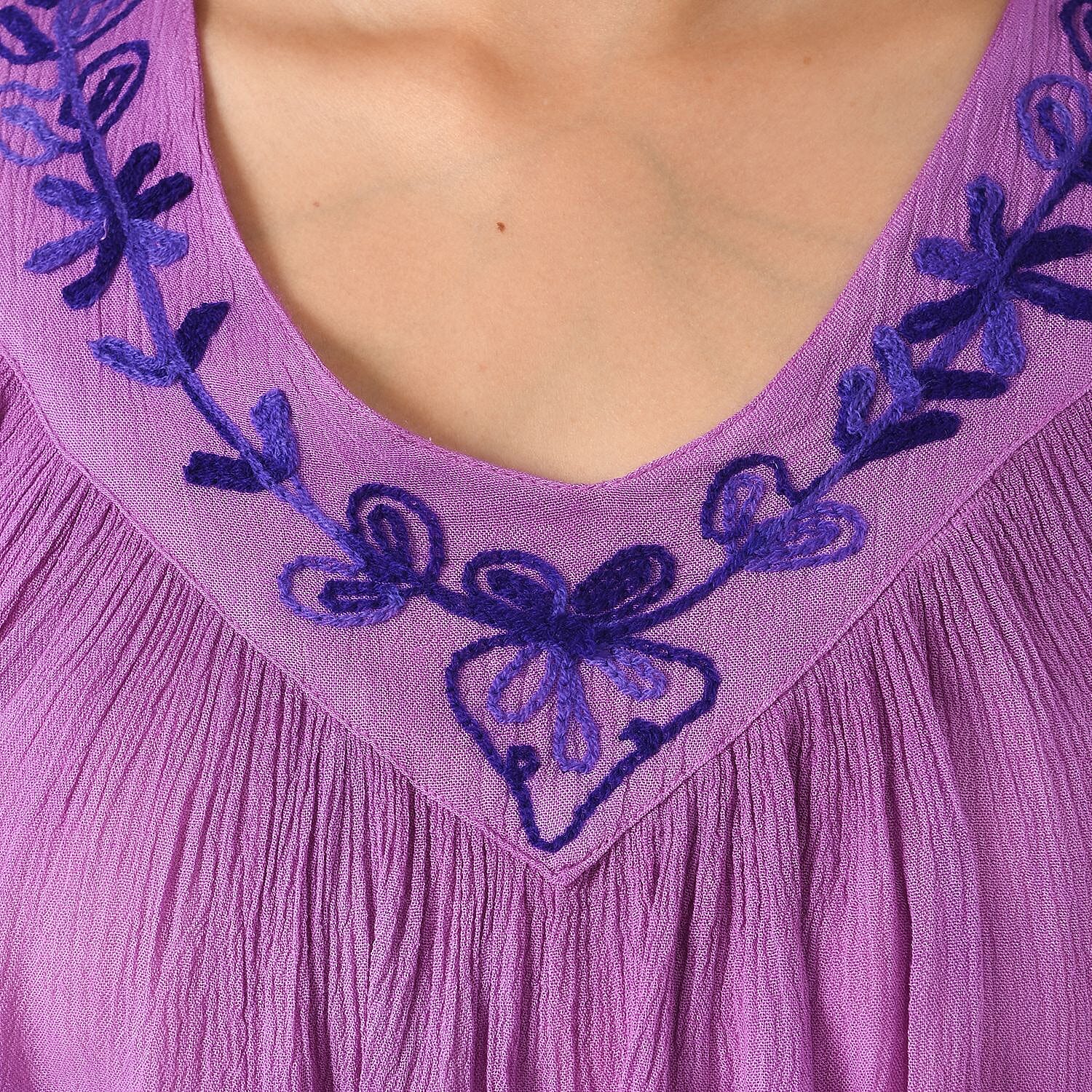 Tamsy Tie Dye Tunic (8-18) - Purple