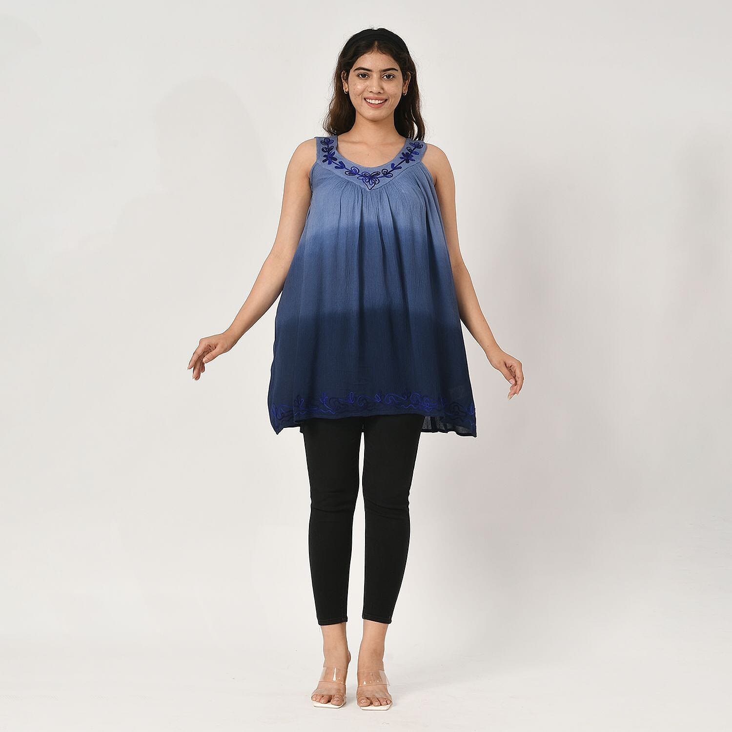 Tamsy Tie Dye Tunic (8-18) - Navy