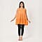 TAMSY 100% Viscose Tie Dye Tunic Top (One Size) - Orange