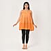 Tamsy Tie Dye Tunic Top (Size - One Size) - Orange