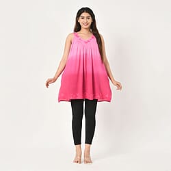 Tamsy Tie Dye Tunic Top (Size - One Size) - Orange