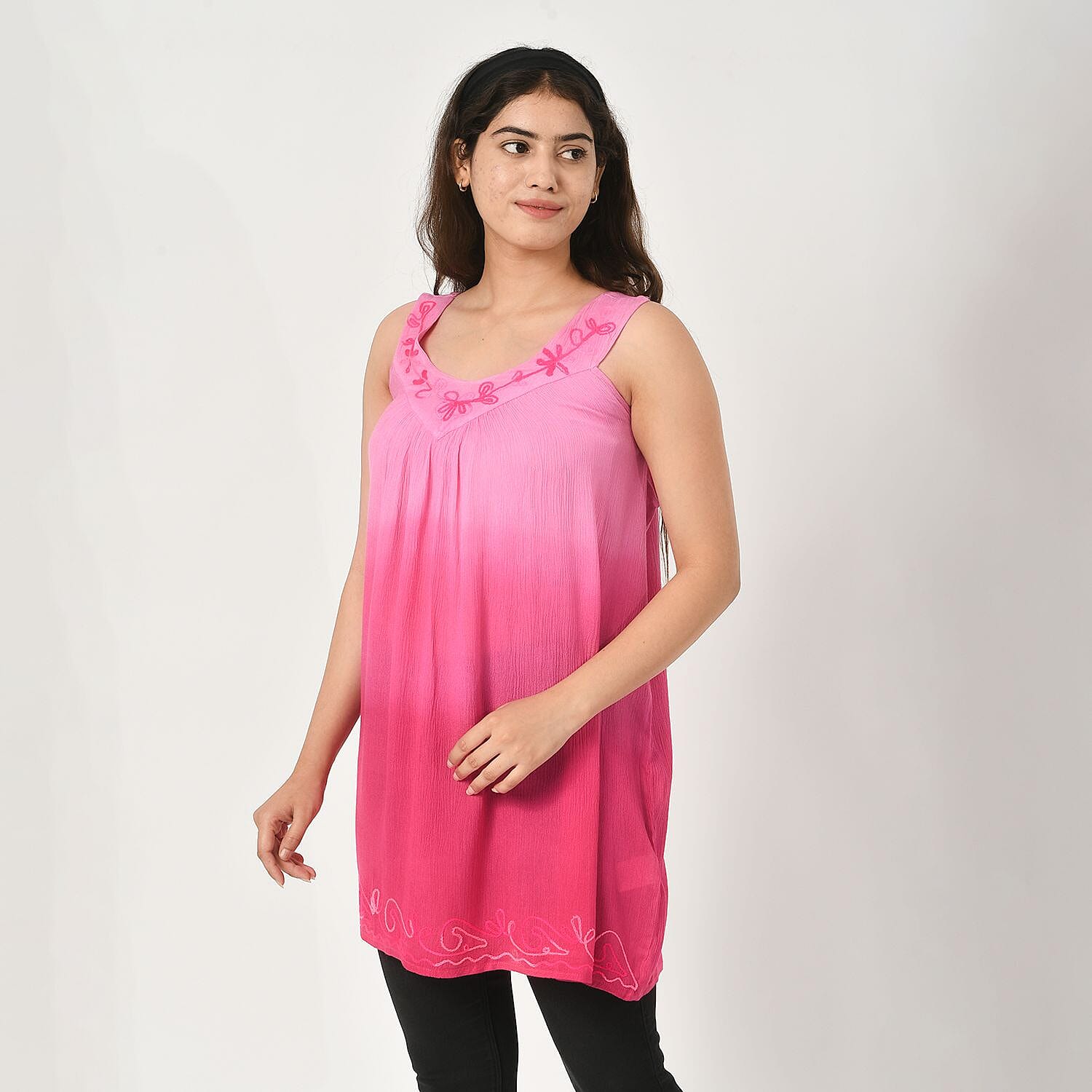 Tamsy Tie Dye Tunic (8-18) - Pink