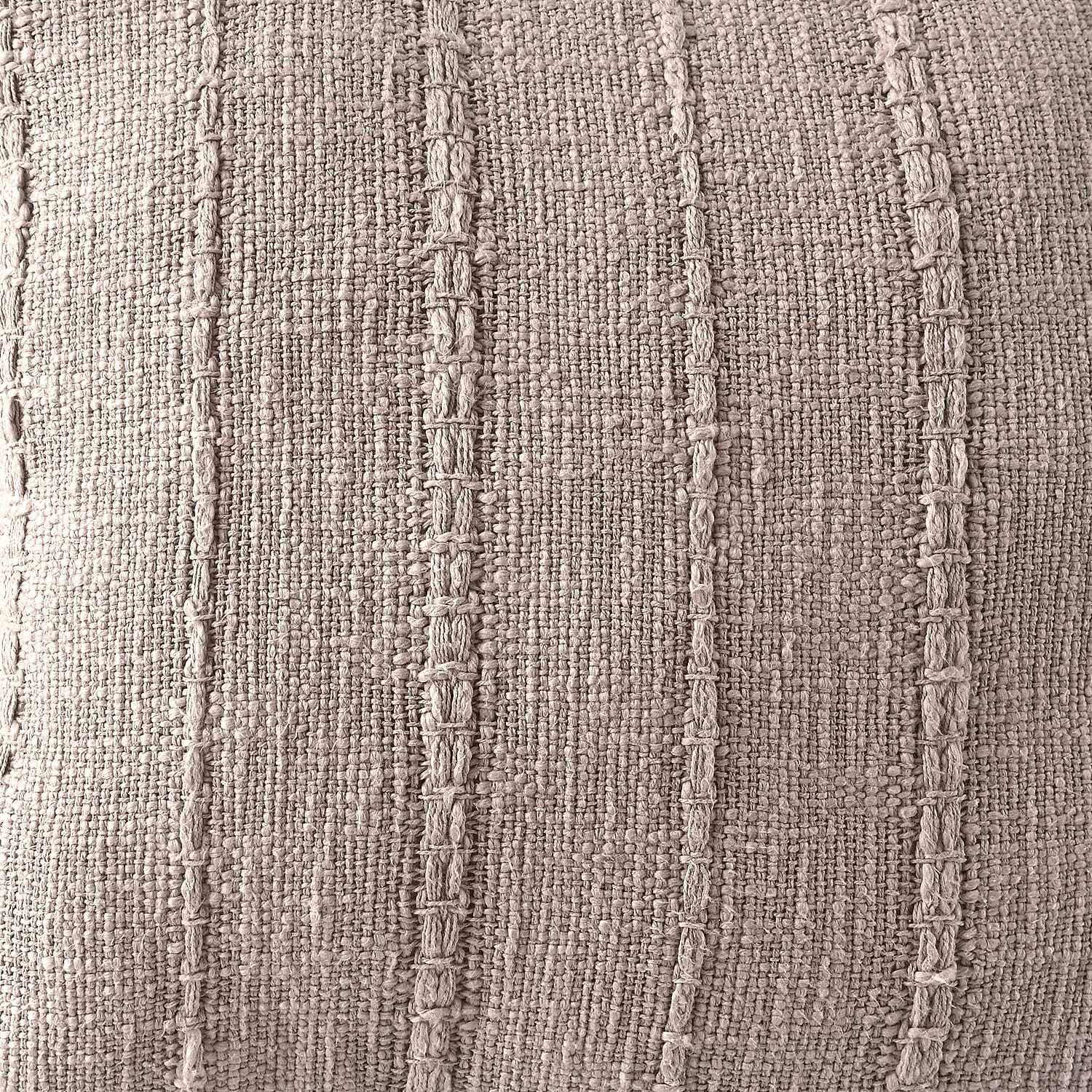 Solid Woven Cotton Slub Throw Blanket (218x152 cm) with Cushion Cover (Size 45x45 cm) - Blush