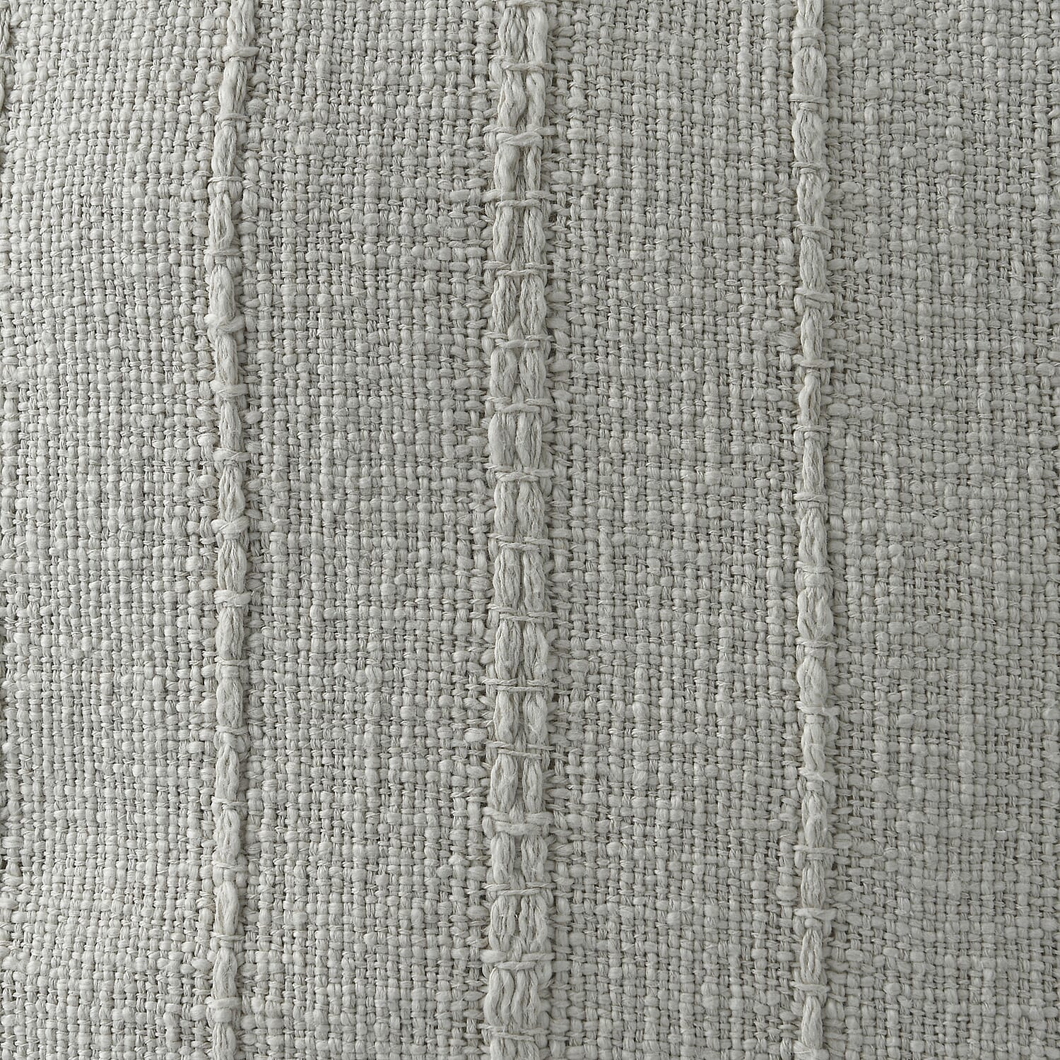 Solid Woven Cotton Slub Throw Blanket (218x152 cm) with Cushion Cover (Size 45x45 cm) - White