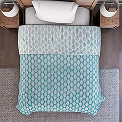 Two-Layer Printed Reversible Cotton Throw Blanket