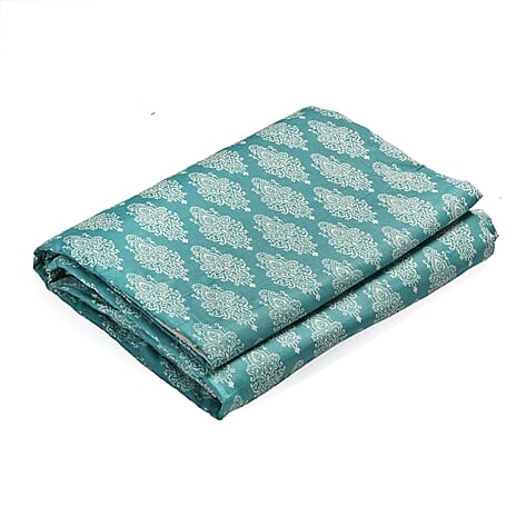 Cotton Printed Throw Blanket (Size 150x1 cm) - White & White
