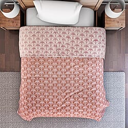 Two-Layer Printed Reversible Cotton Throw Blanket