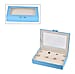 Royal Blue Stylish Ring Box with Glass Display & Anti-Tarnish Lining (Holds up to 100 Rings) – 10x7x2 cm