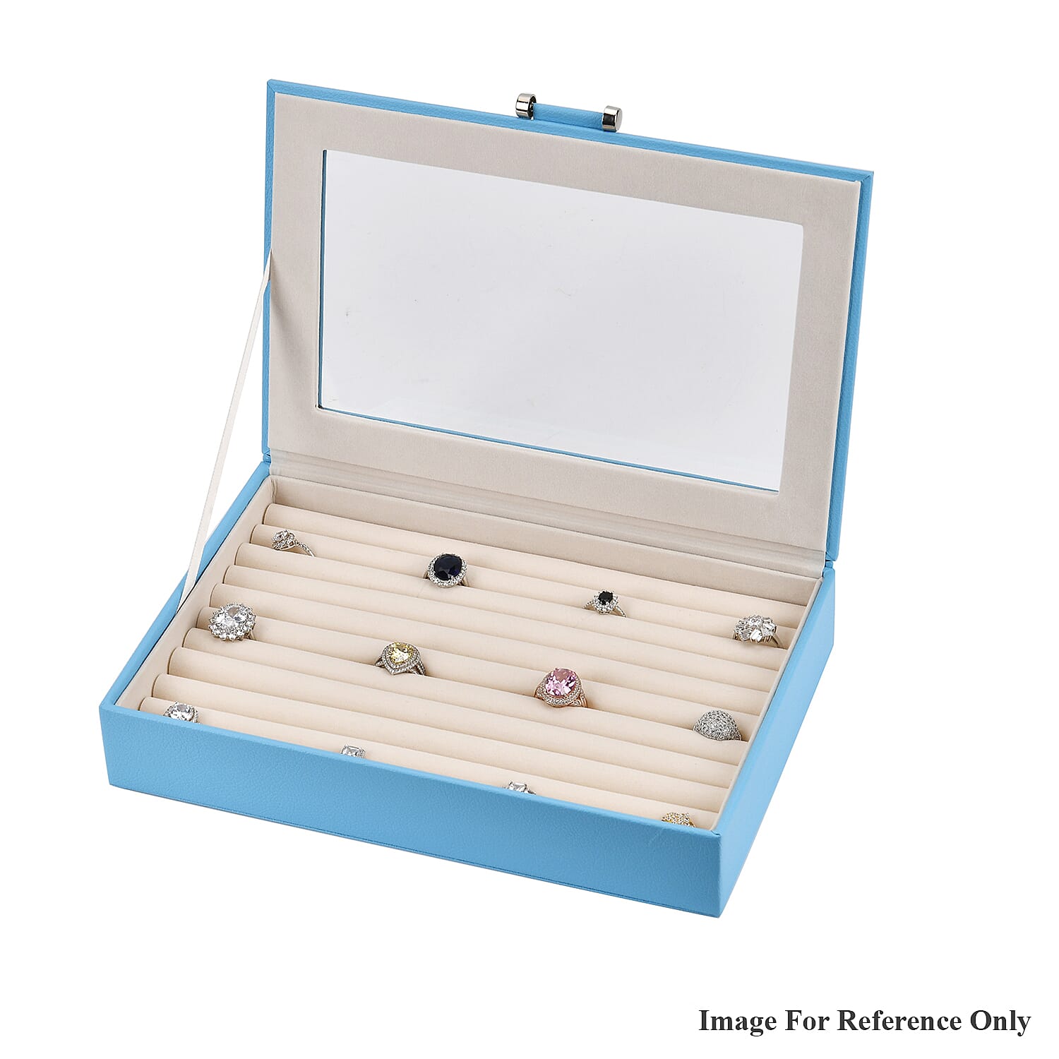 Jewellery Box (Size 26x17x5 ) - Turquoise Blue
