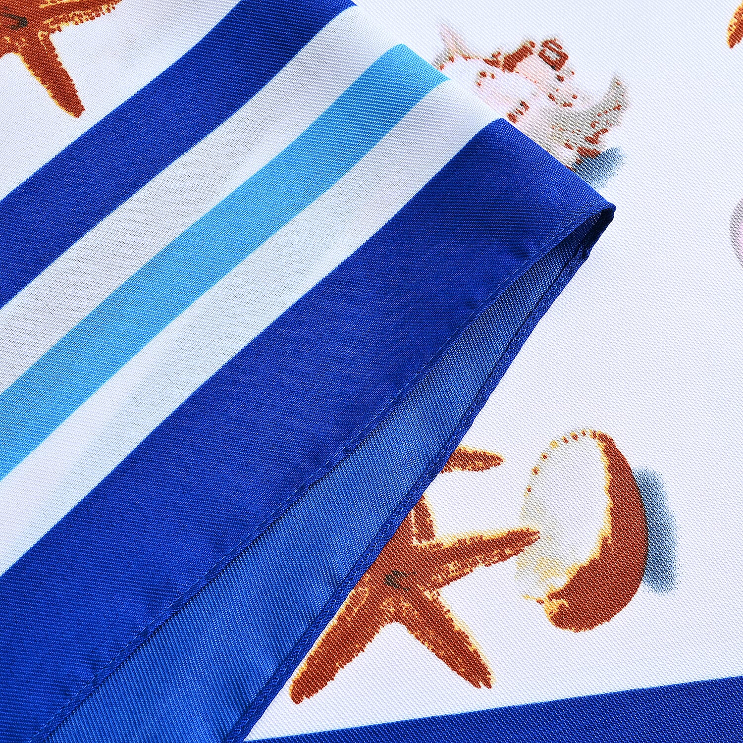 Closeout Deal Starfish Printed Cloud Brocade Long sarongs (Size 180x88 cm) - White