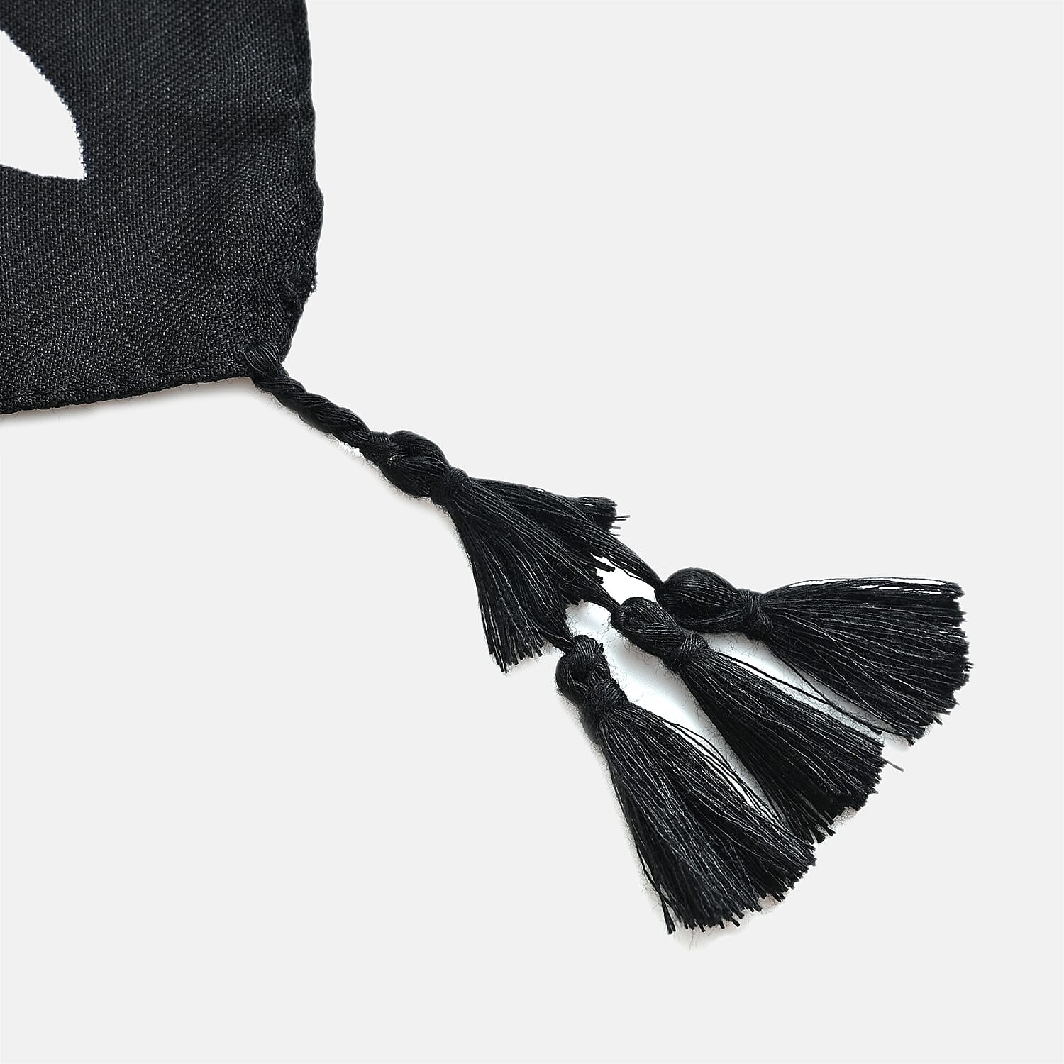 Closeout Deal Printed Cloud Brocade Long Scarf (Size 180x88 cm) - Black - White