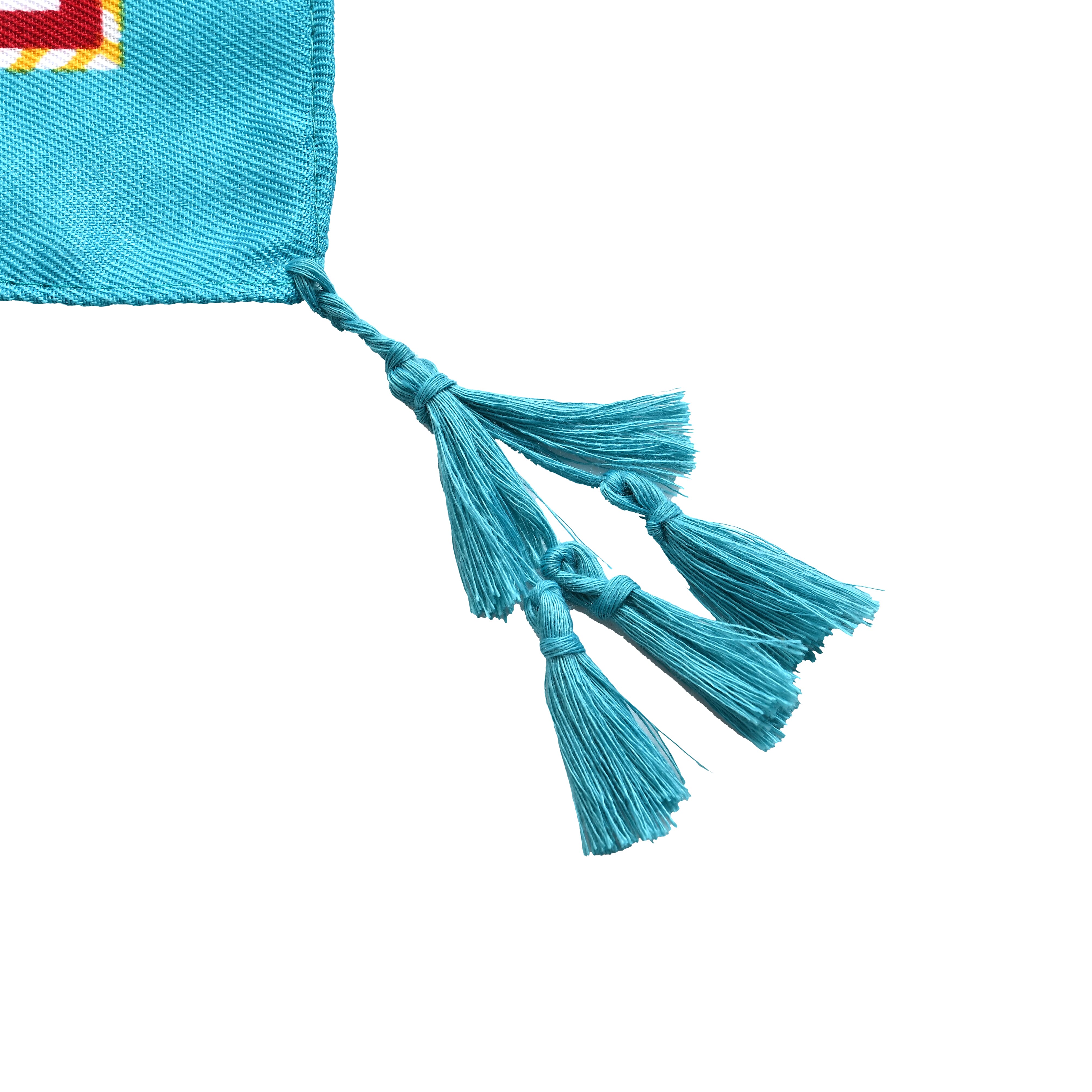 Closeout Deal Printed Cloud Brocade Long Scarf (Size 180x88 cm) - Red - Blue