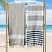 Cotton Stripe Towel (Size 90x170 cm) - Navy