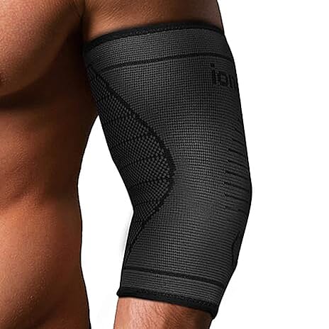 Ionocore Copper Elbow Compression Sleeve Support For Pain Relief and Recovery(Size S) - Grey