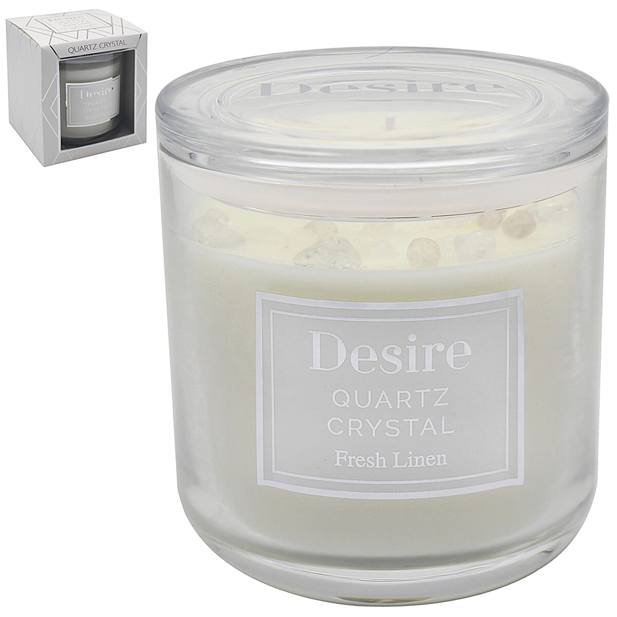 Desire Fresh Linen Candle - White