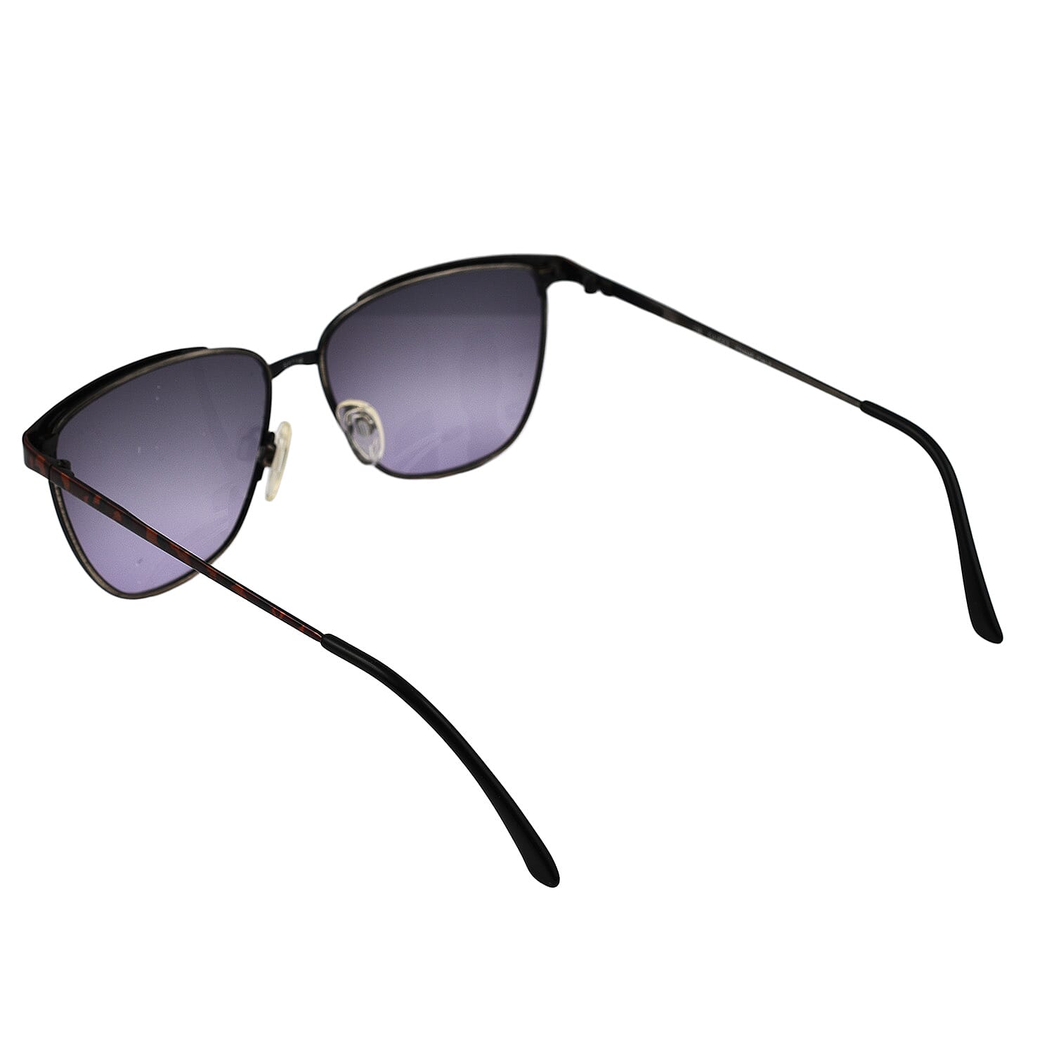 Designer Closeout - GUCCI Unisex Silver Square Clubmaster with Purple Lenses